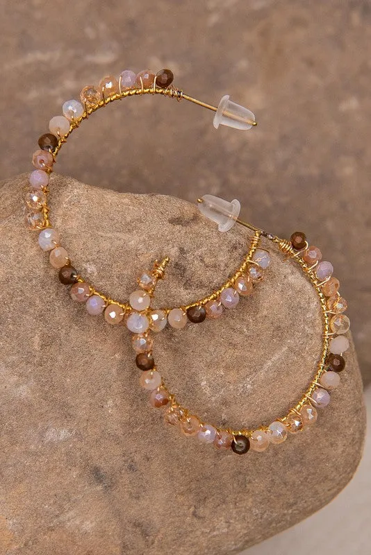 Beaded Hoops