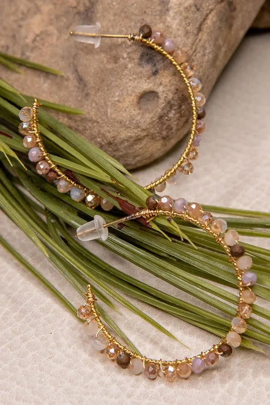 Beaded Hoops