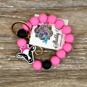 Beaded Keyrings - Cow/Bandana