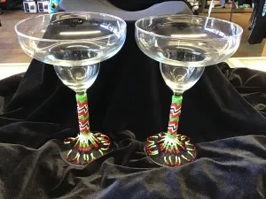 Beaded Margarita Glass