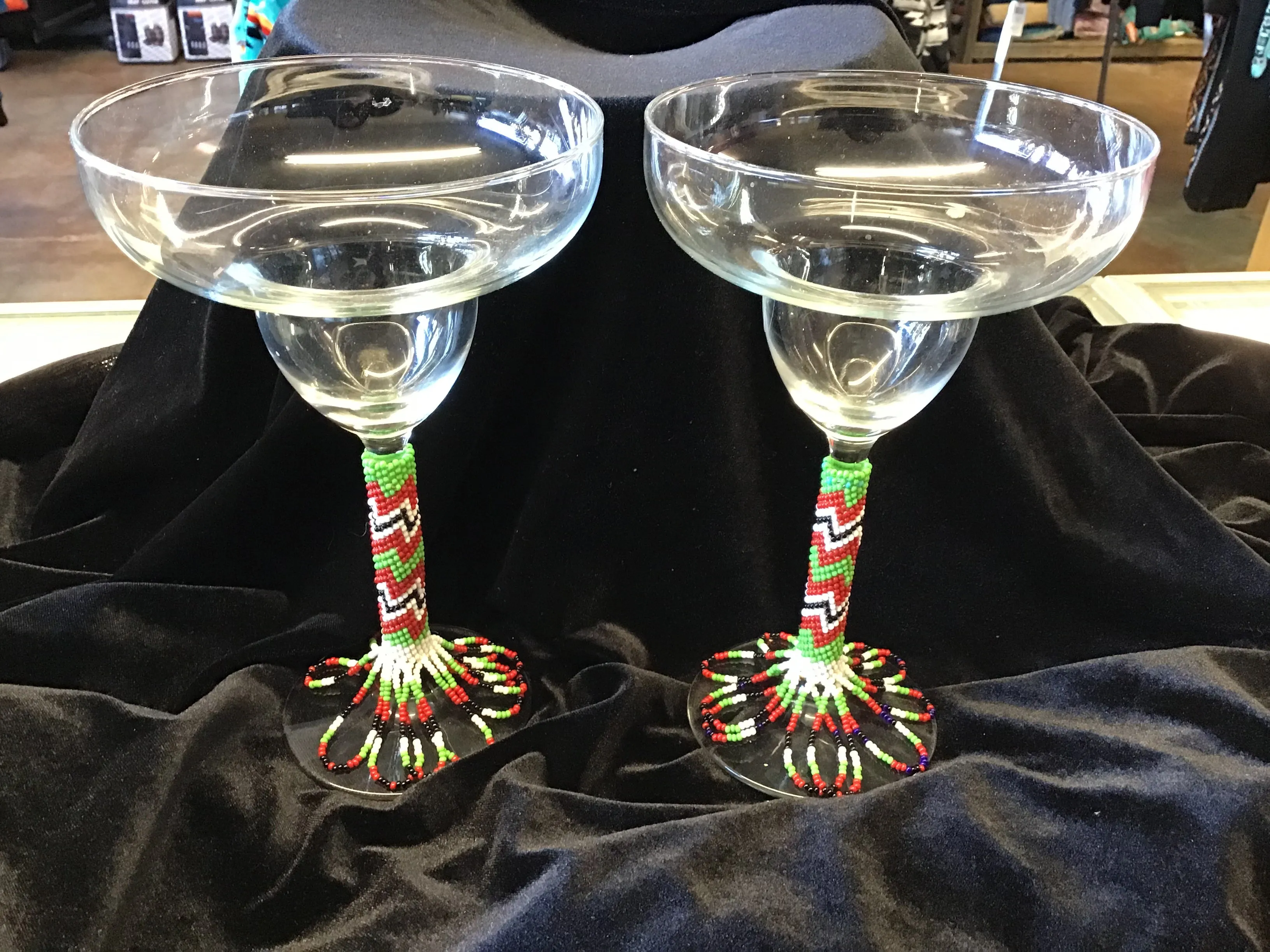 Beaded Margarita Glass