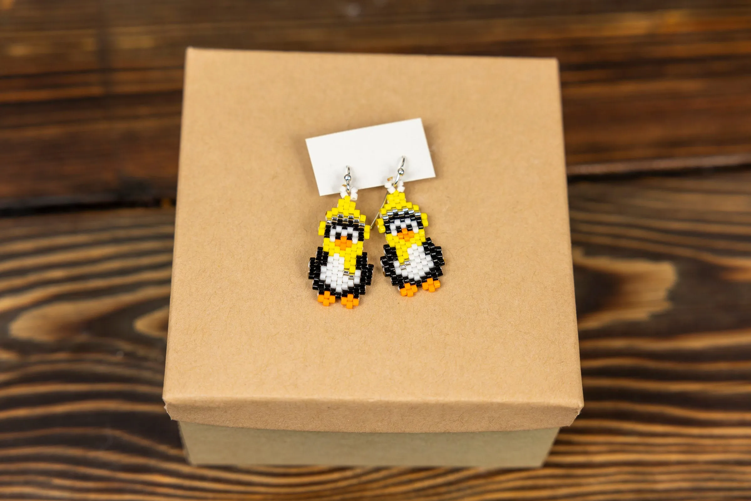 Beaded Penguin Earrings