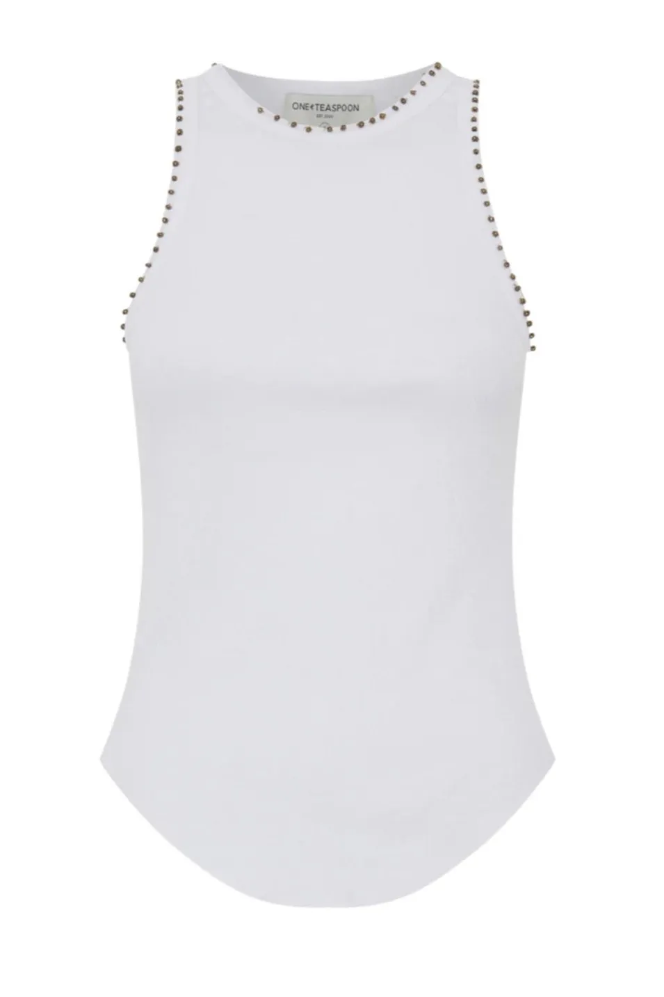 Beaded Ramone Tank Black