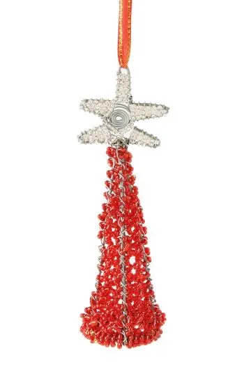 Beaded X-Mas Tree Ornament