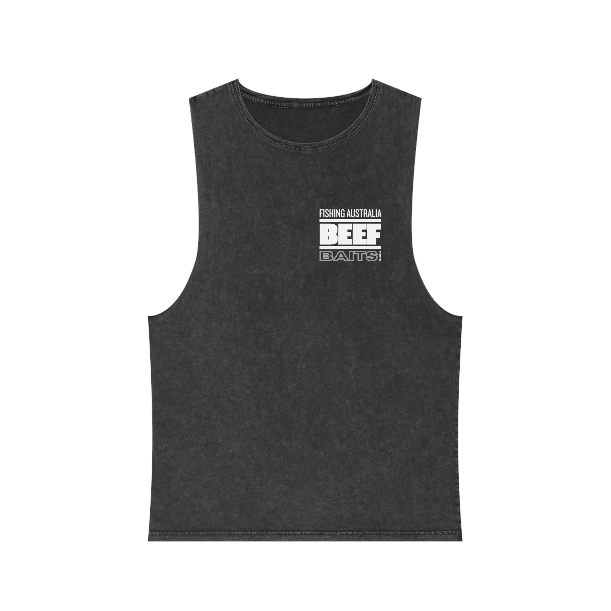 Beef Baits fishing Australia singlet original design Unisex Stonewash Tank Top