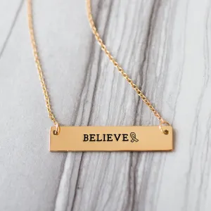 Believe Gold / Silver Bar Necklace