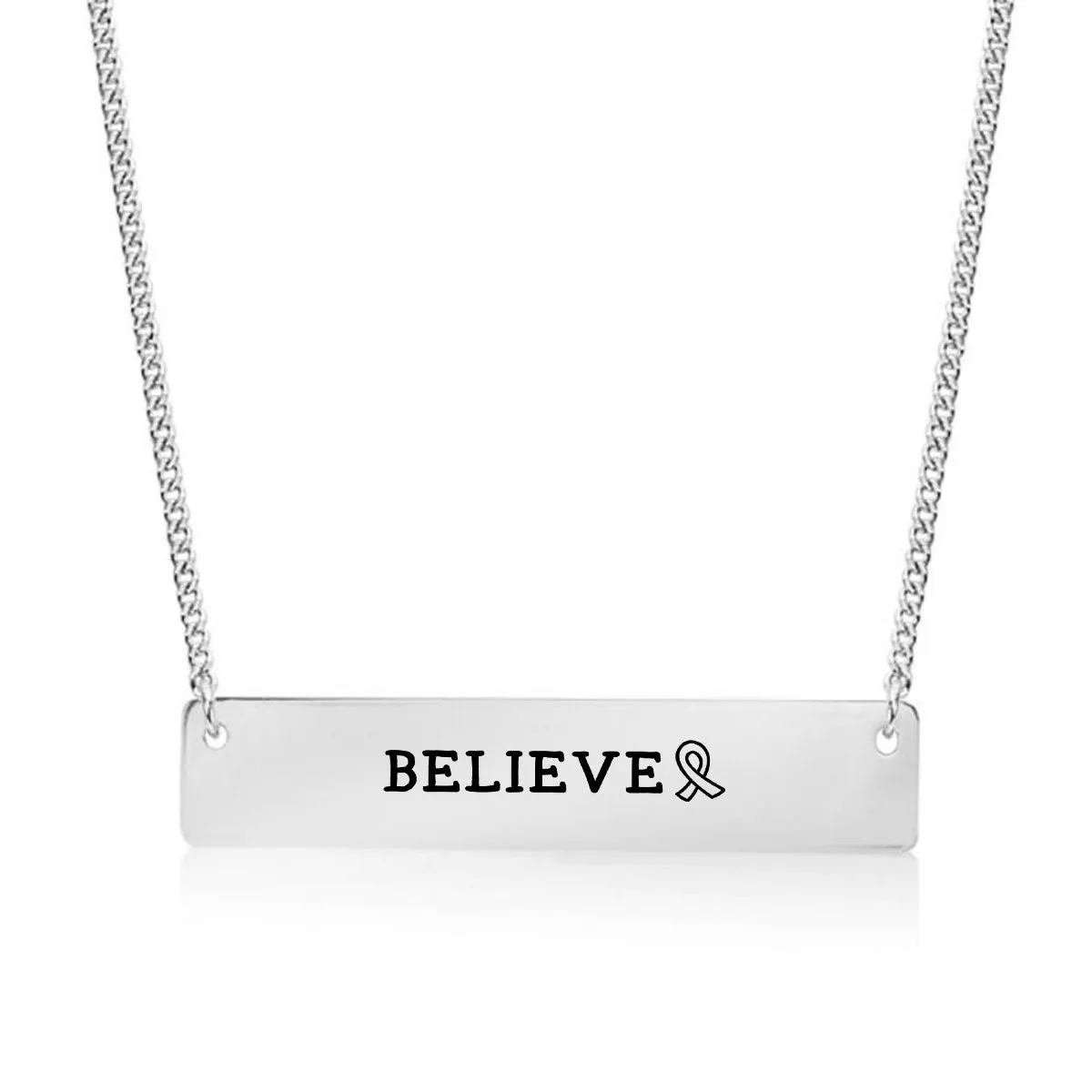 Believe Gold / Silver Bar Necklace