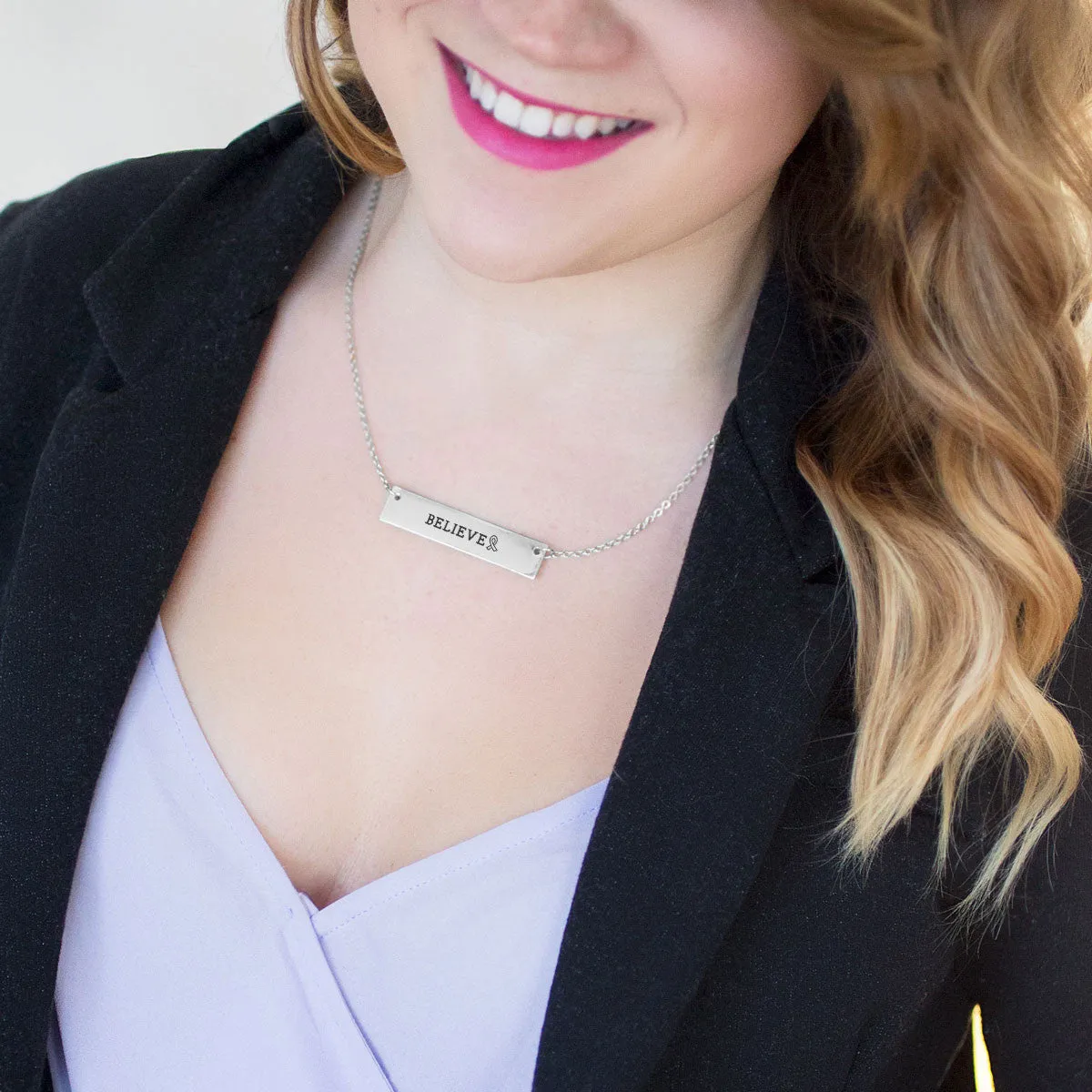 Believe Gold / Silver Bar Necklace