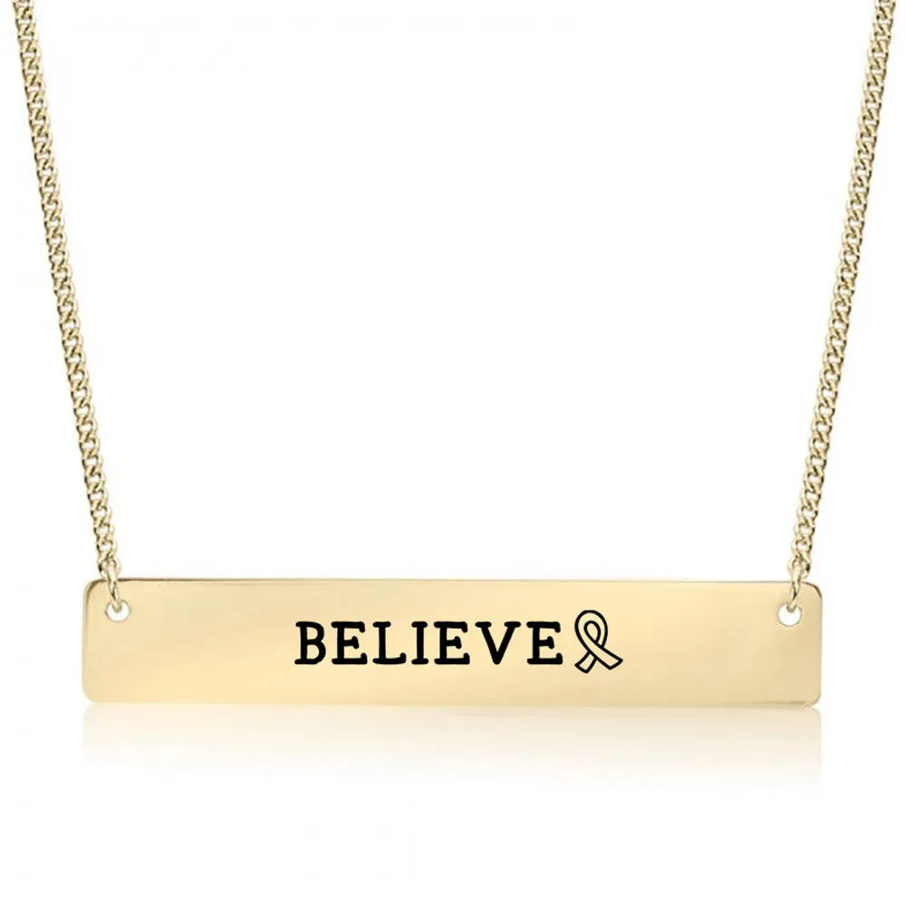 Believe Gold / Silver Bar Necklace