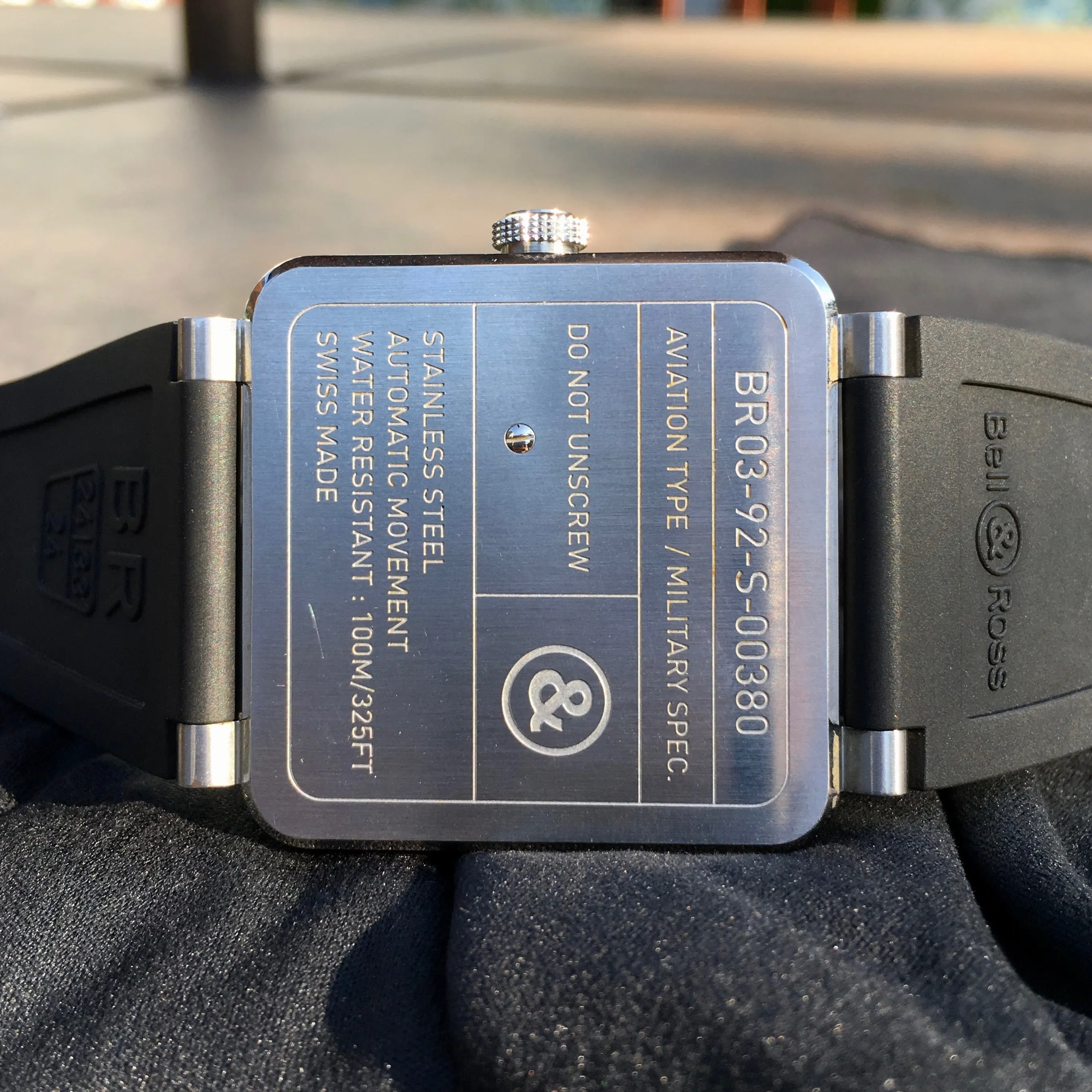 Bell & Ross BR03-92 Stainless Steel Black Automatic Mens Wristwatch