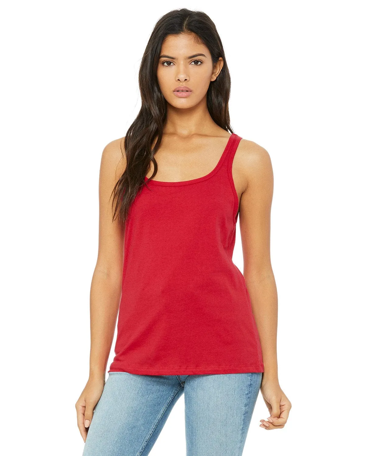 Bella Canvas Ladies Relaxed Jersey Tank | Red