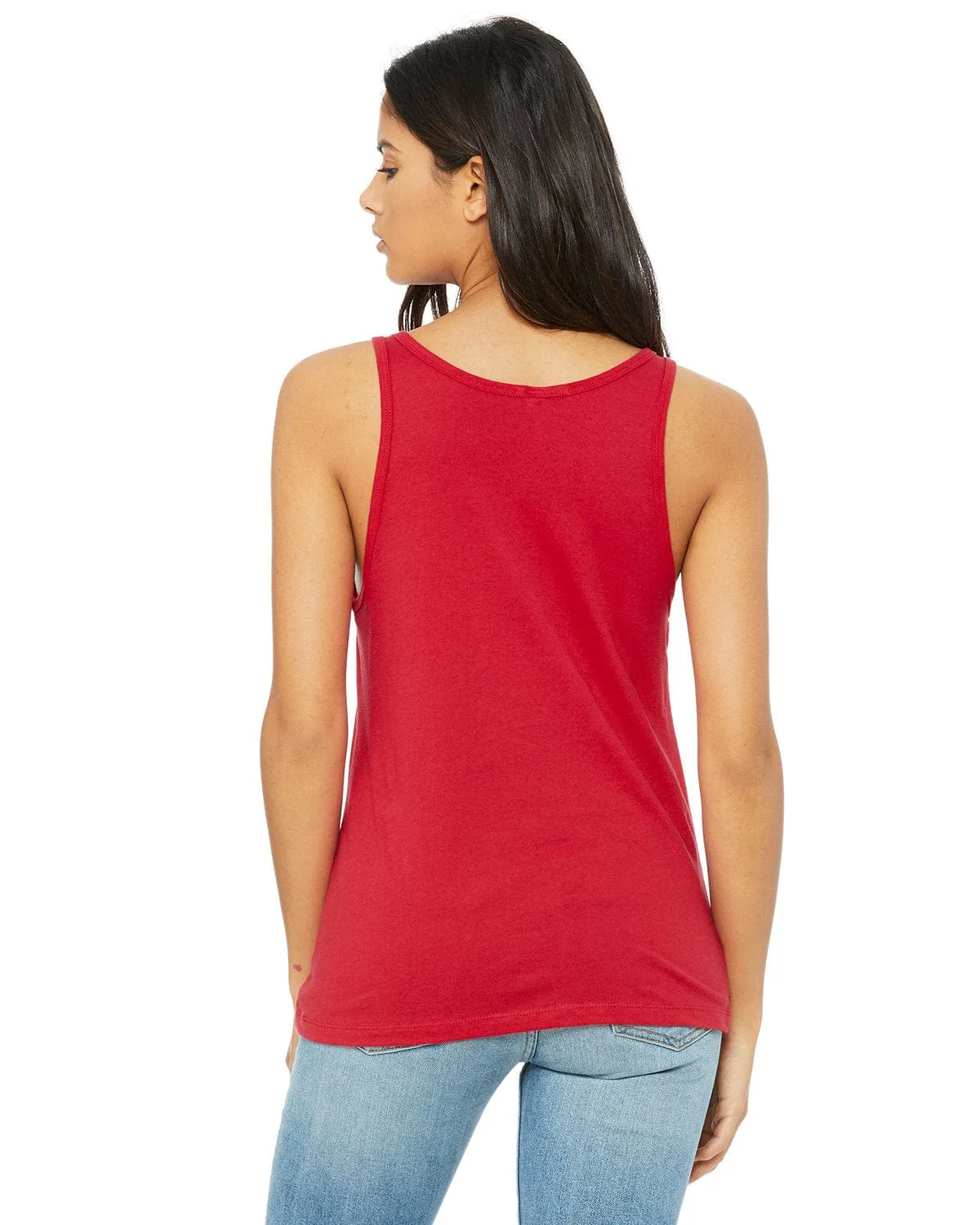 Bella Canvas Ladies Relaxed Jersey Tank | Red