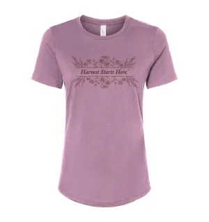 BELLA CANVAS Women’s Relaxed Jersey Short Sleeve Tee "Harvest Starts Here"