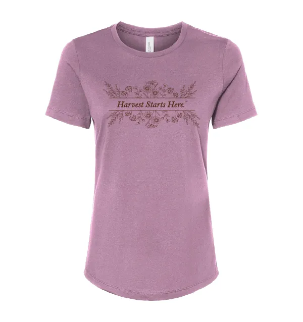 BELLA CANVAS Women’s Relaxed Jersey Short Sleeve Tee "Harvest Starts Here"