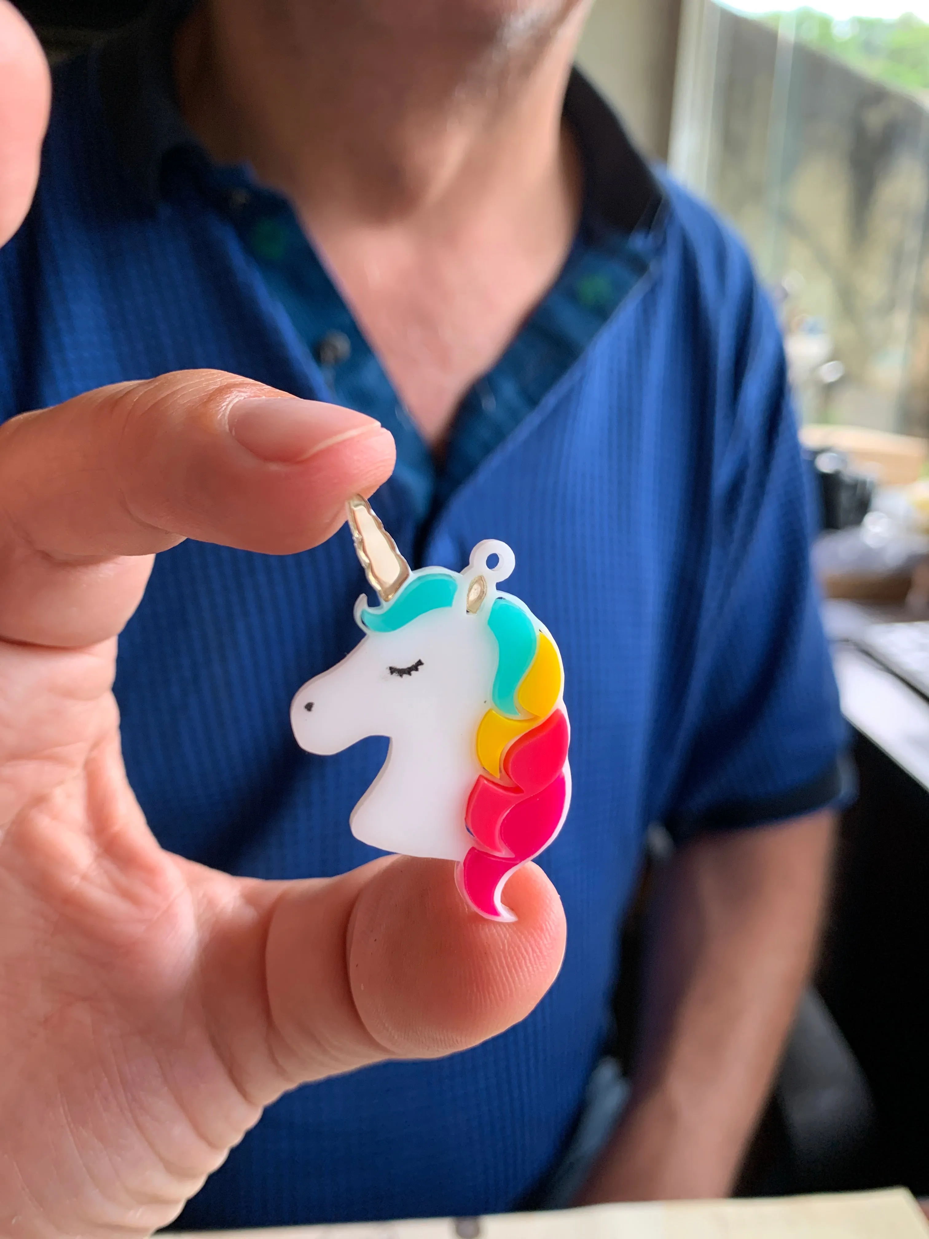 Bellos unicornios, ensamblados a mano  / 5 piezas, 40mm
