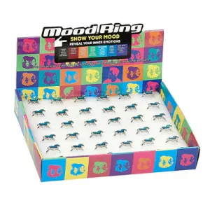 BGJRDIS12 Galloping Pony Mood Rings - O/S
