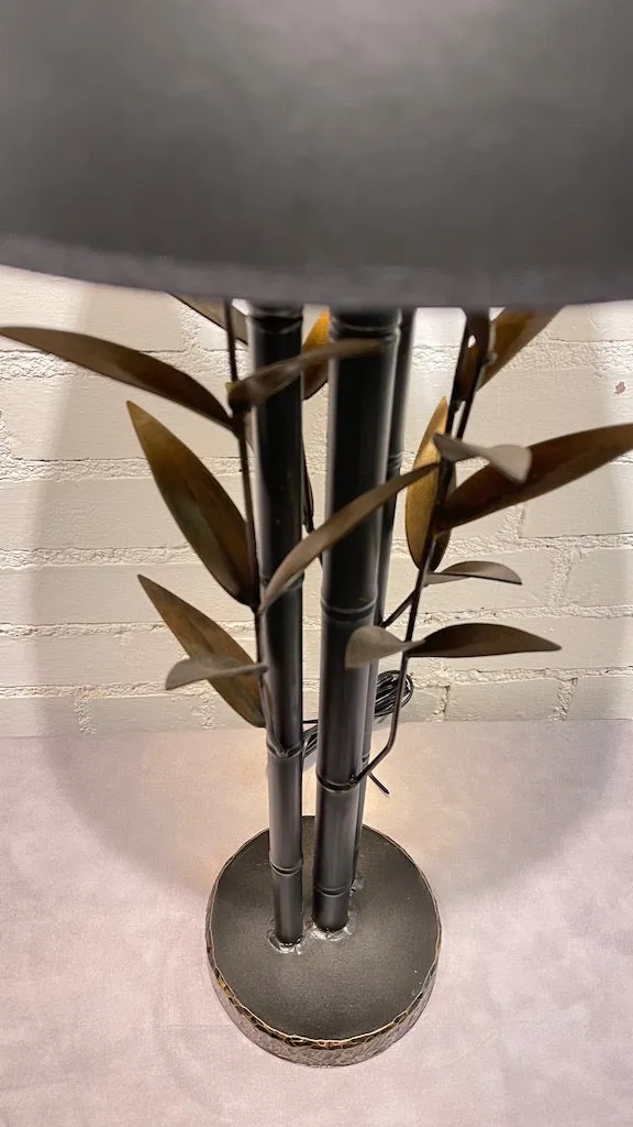 Black Bamboo Lamp Table Lamp with Black Shade