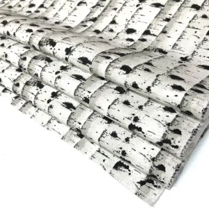 Black White Geometric contemporary 100% linen Flat Relaxed Roman Shade
