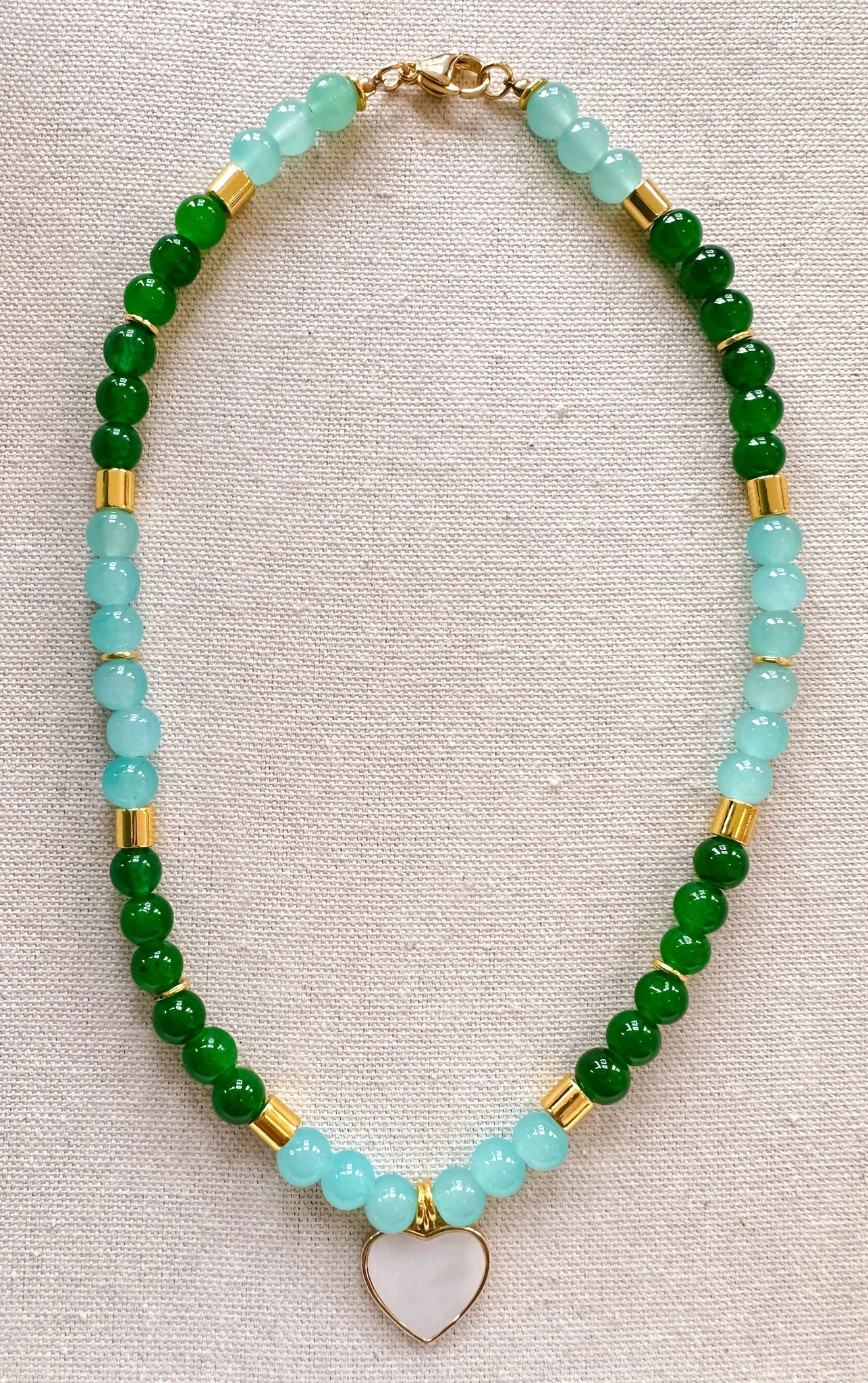 Blue & Jade Spring/Summer Beaded Necklace