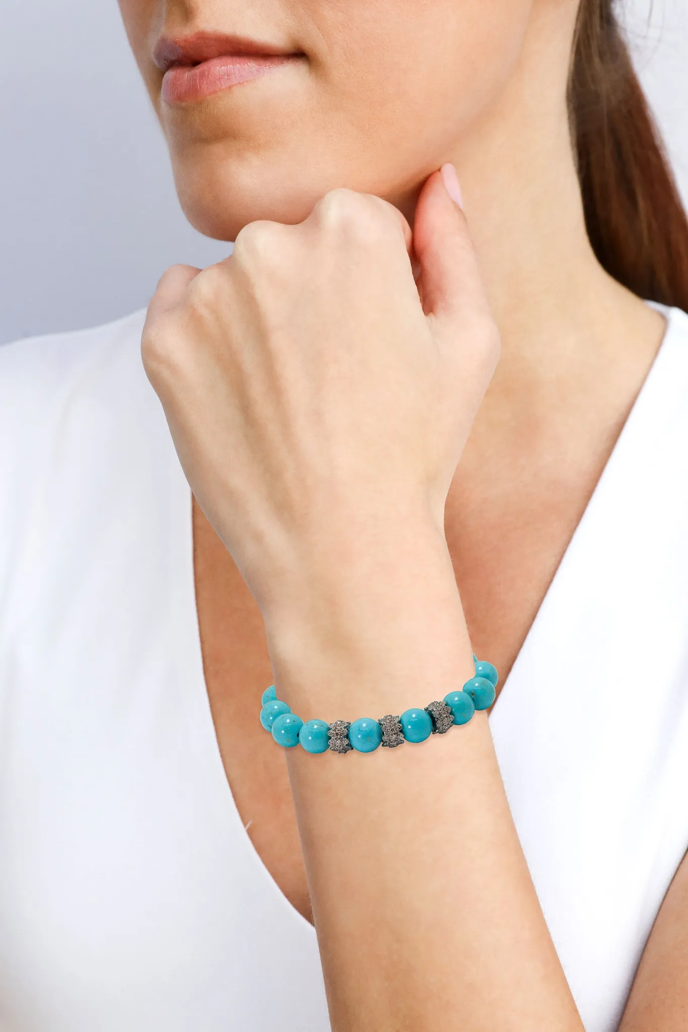 BLUE MAGNESITE PULL BRACELET