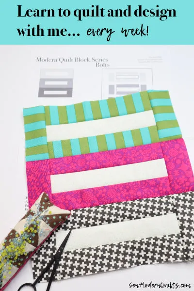 Bolts Quilt Block Pattern