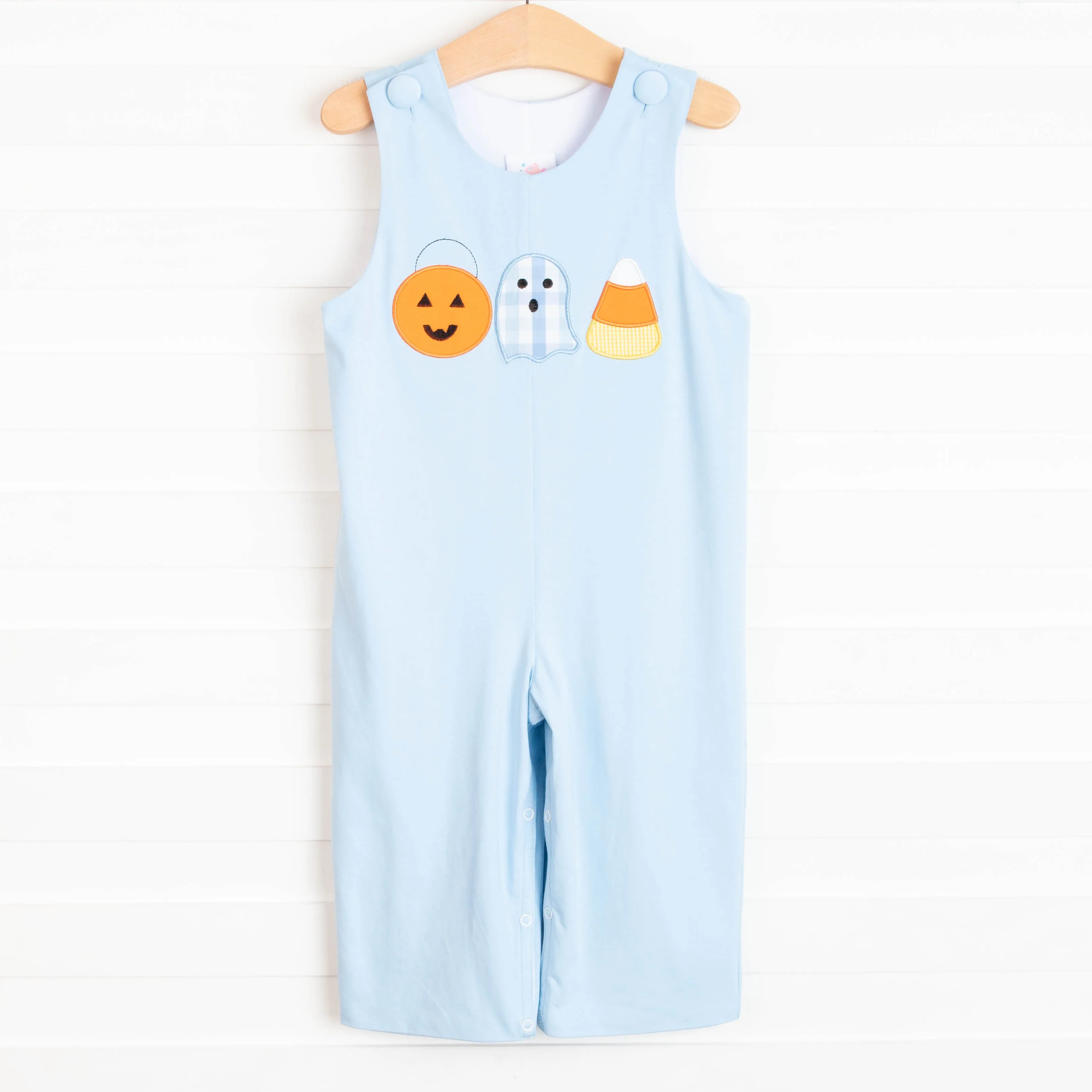 Boo Crew Applique Jon Jon, Blue