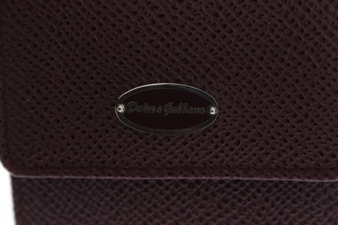 Bordeaux Dauphine Leather Key Wallet