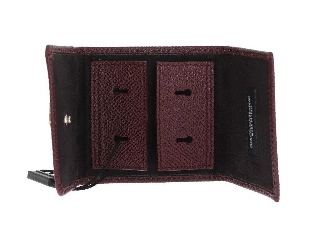 Bordeaux Dauphine Leather Key Wallet