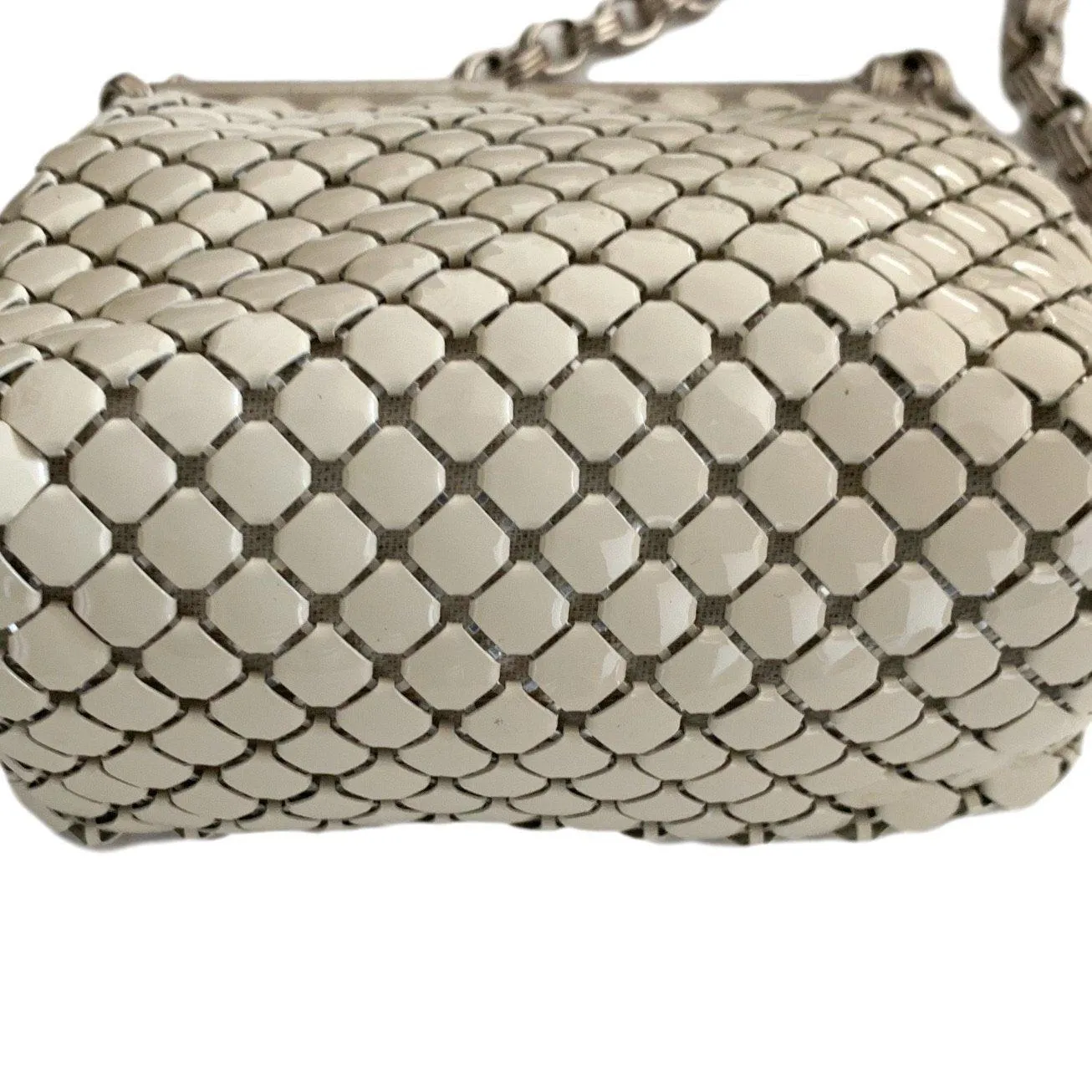 Bottega Veneta Cream Mini Chain Bag