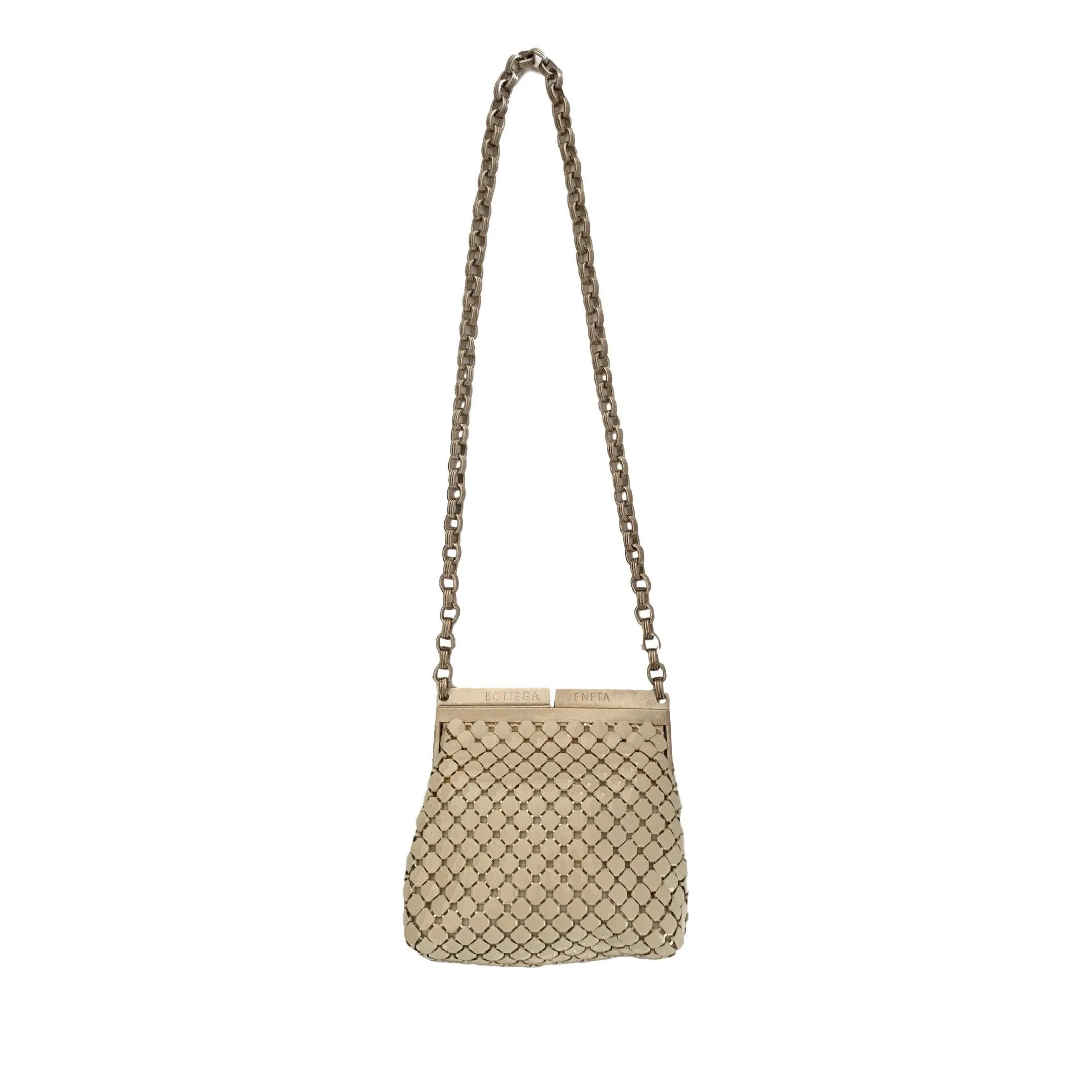 Bottega Veneta Cream Mini Chain Bag