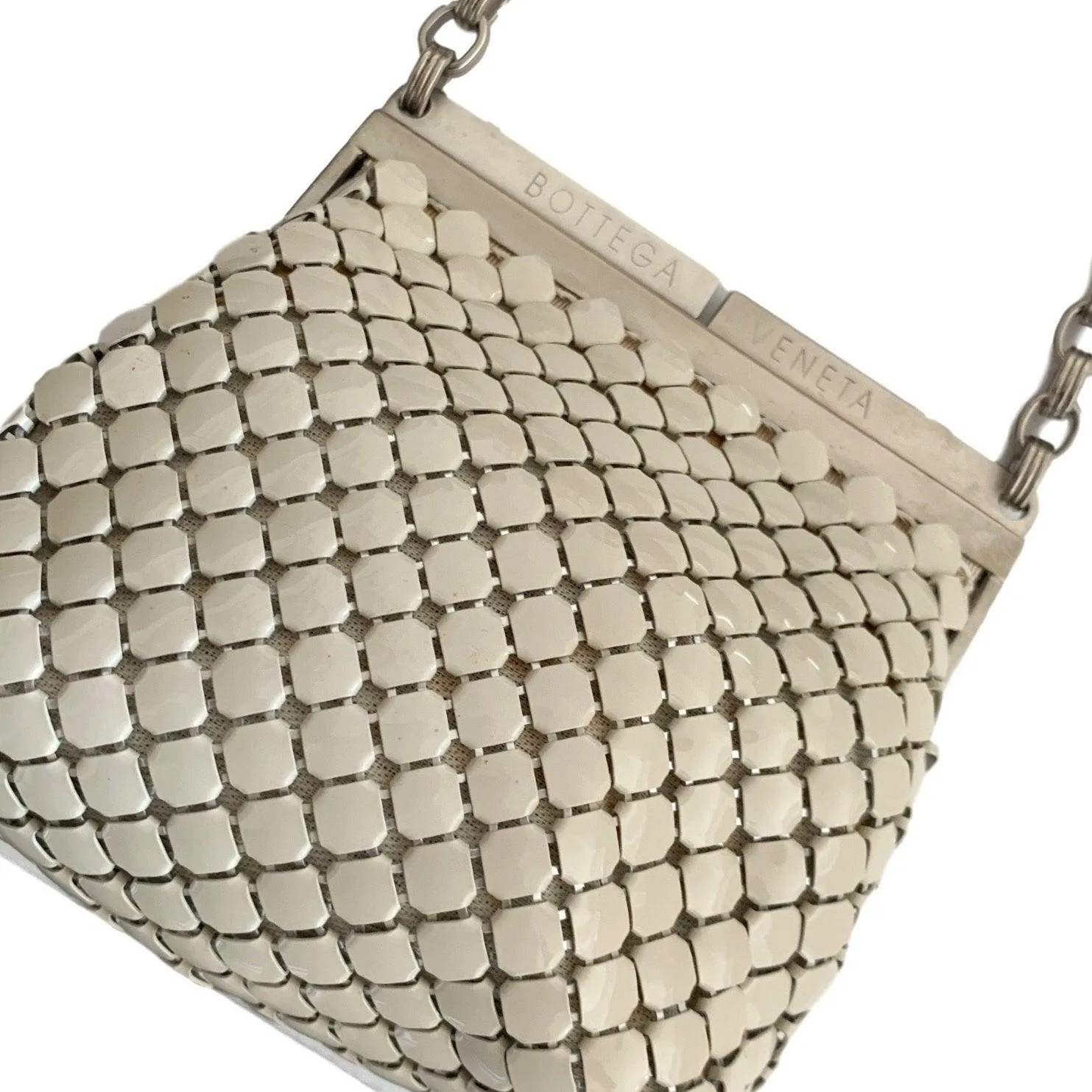 Bottega Veneta Cream Mini Chain Bag