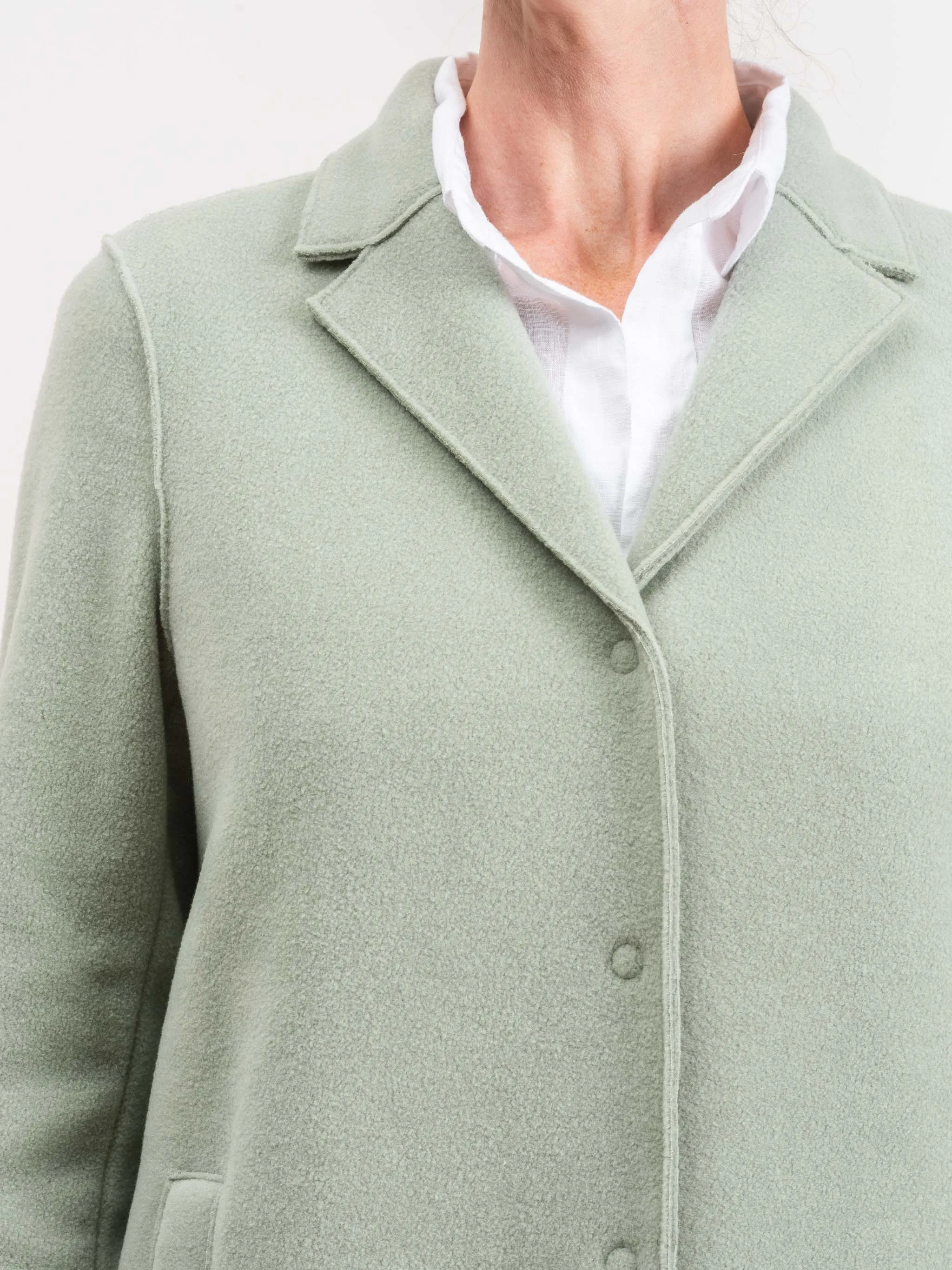 boxy coat - new celadon