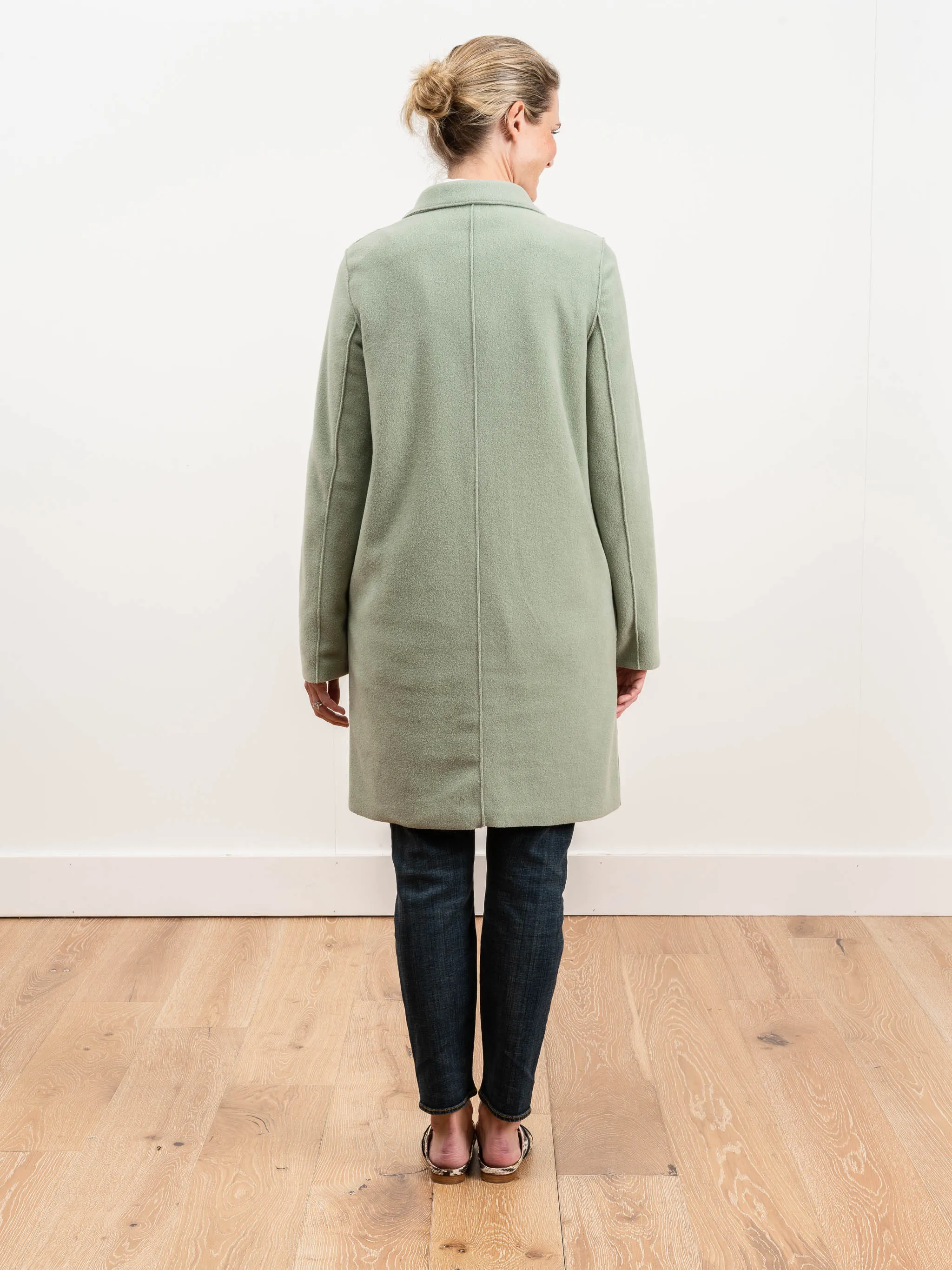 boxy coat - new celadon