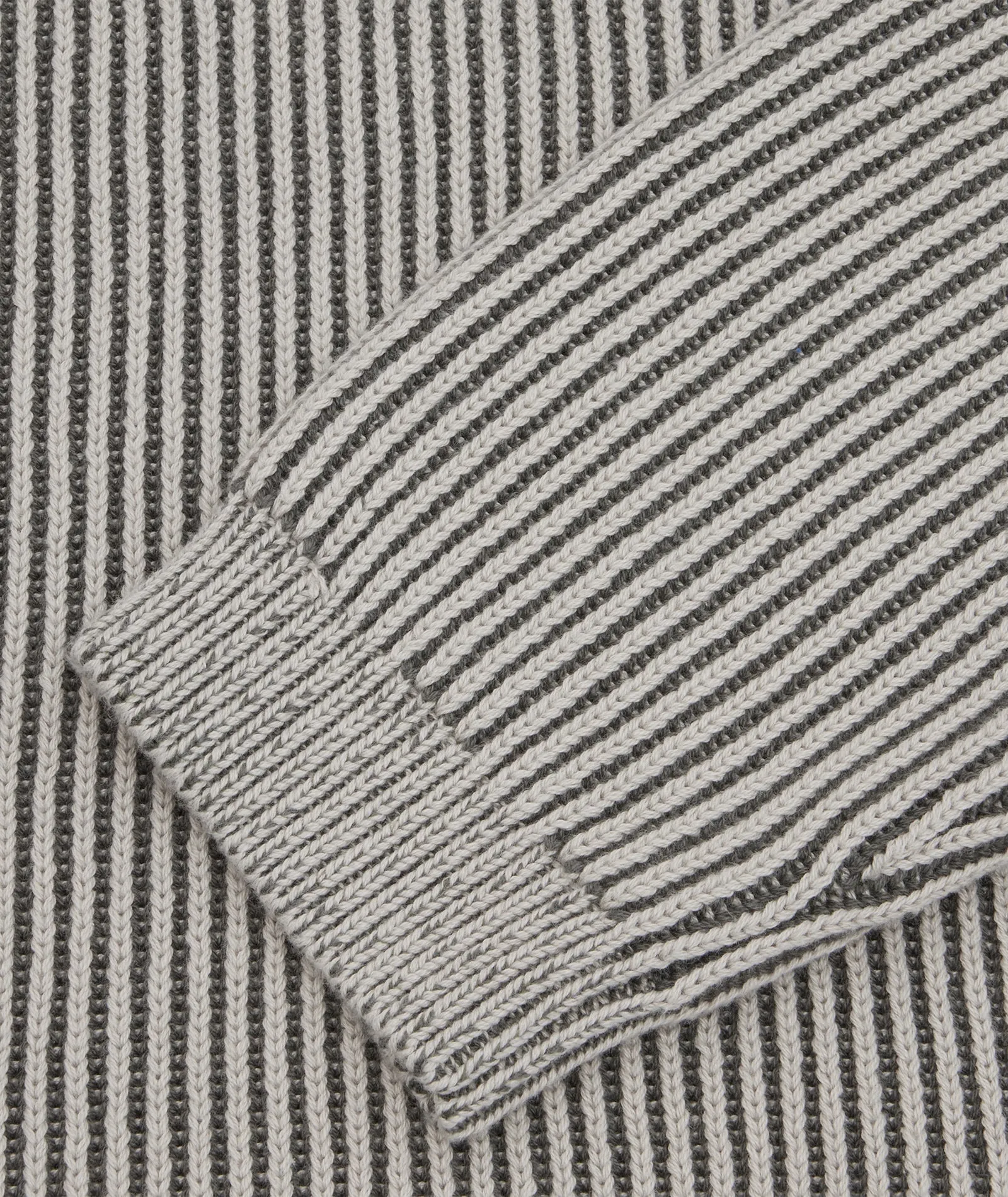 Boxy Cotton Knit - Bicolored bone/elephant