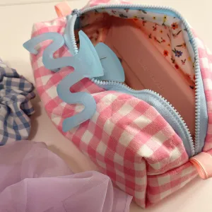 Boxy Pouch - Pink Gingham
