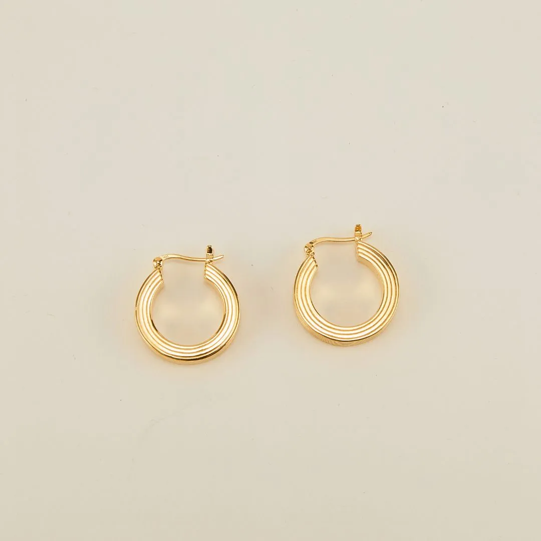 Boxy Round Hoop Earring