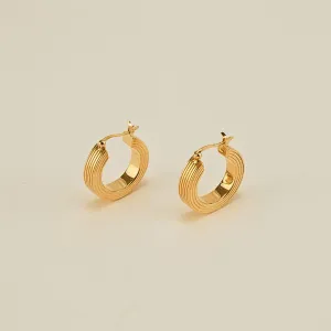 Boxy Round Hoop Earring