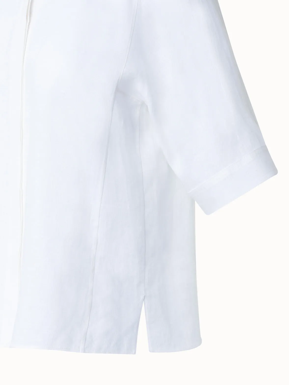 Boxy Shirt Blouse In Linen Voile