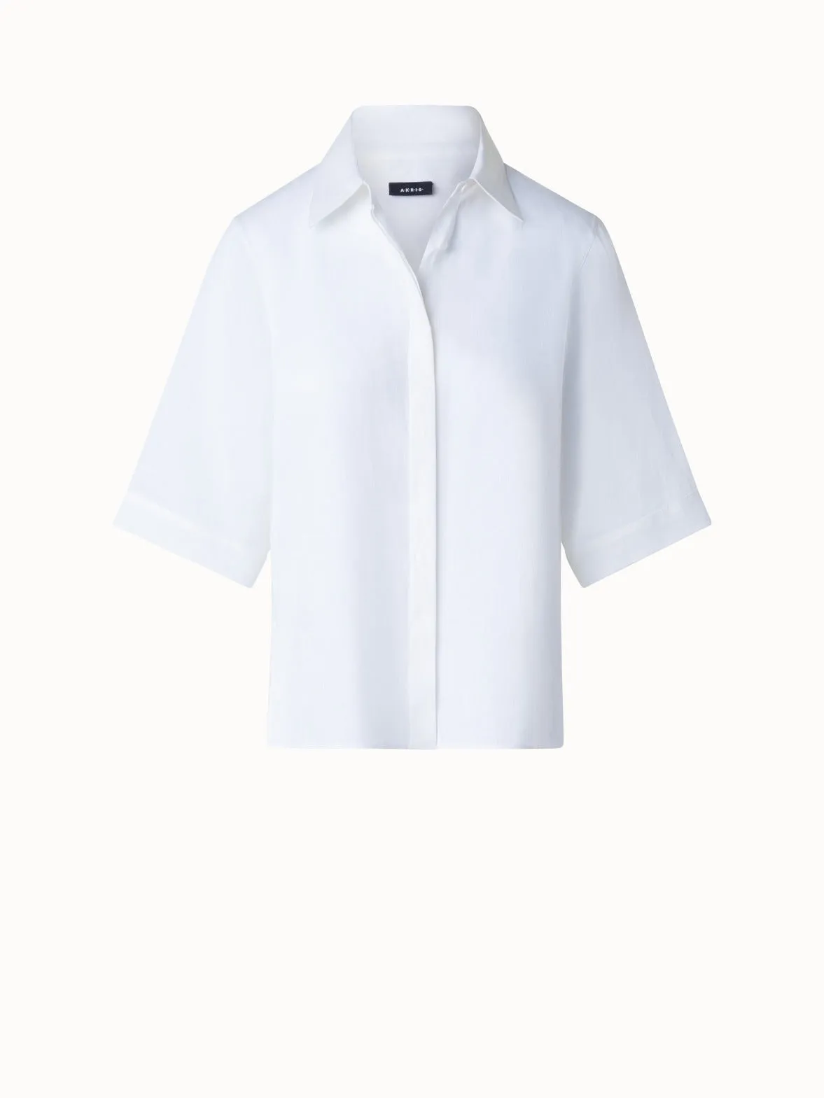 Boxy Shirt Blouse In Linen Voile