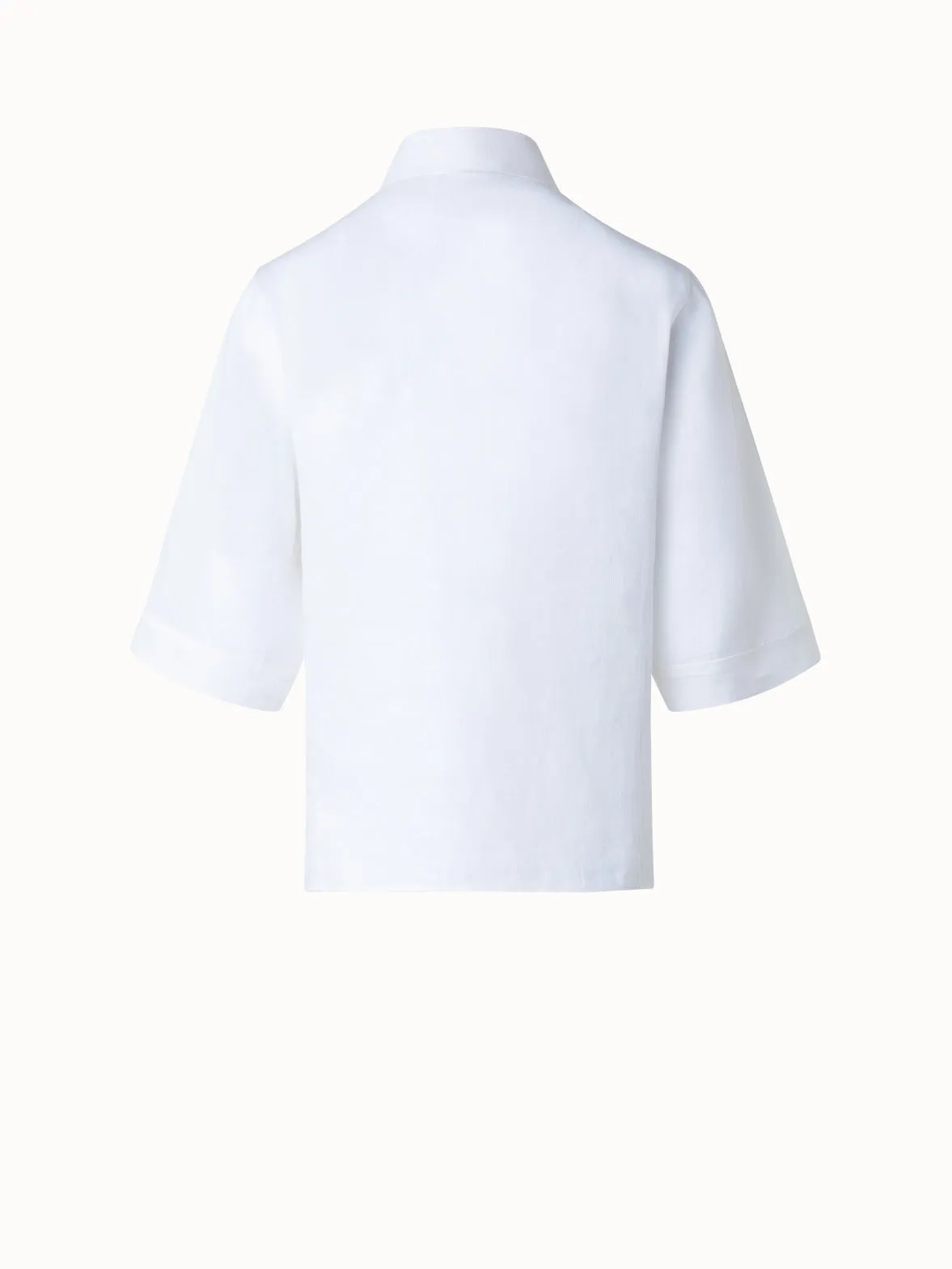 Boxy Shirt Blouse In Linen Voile