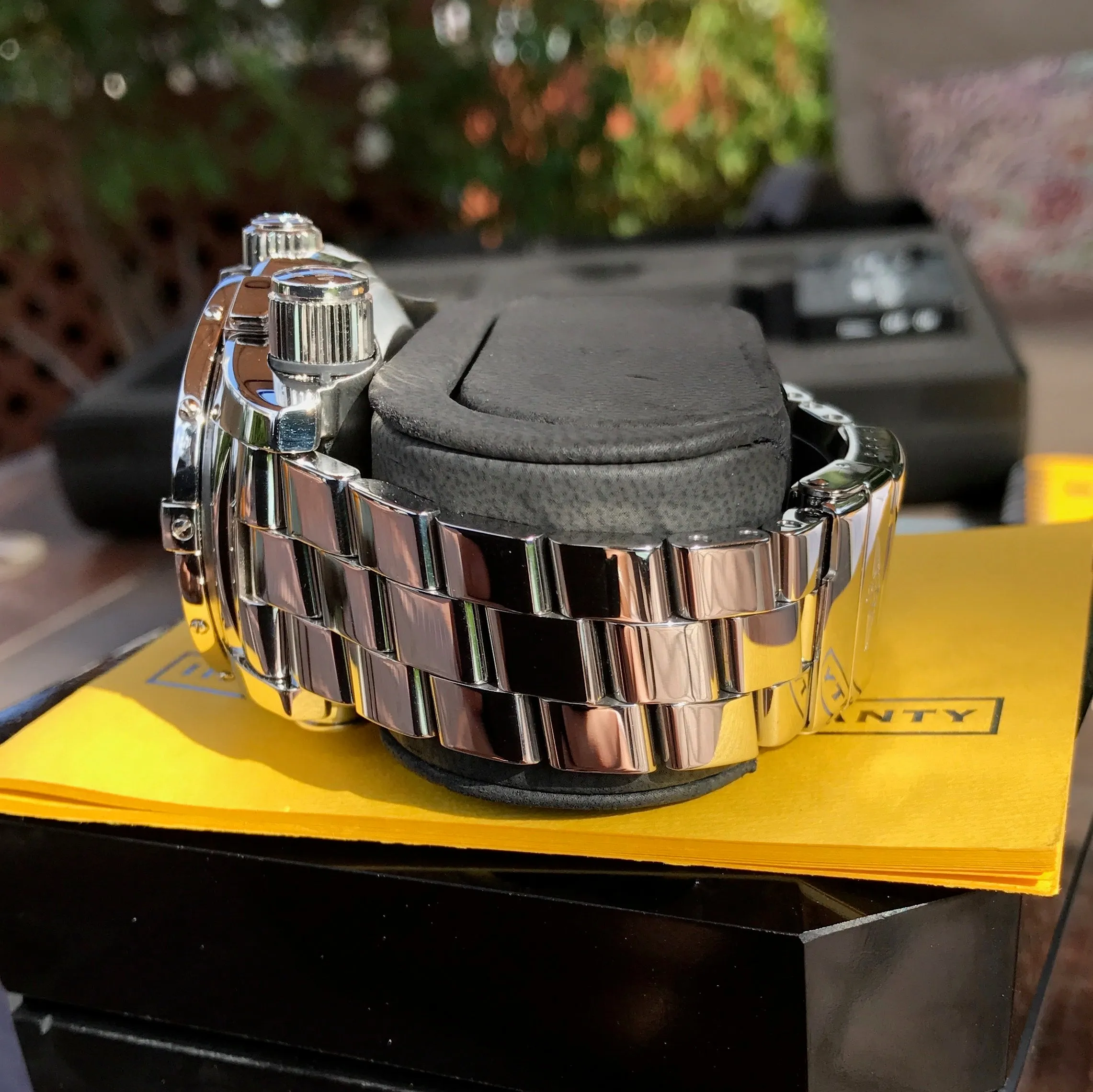 Breitling EMERGENCY MISSION A73322 Stainless Steel Chronograph Aviation Wristwatch Box Papers