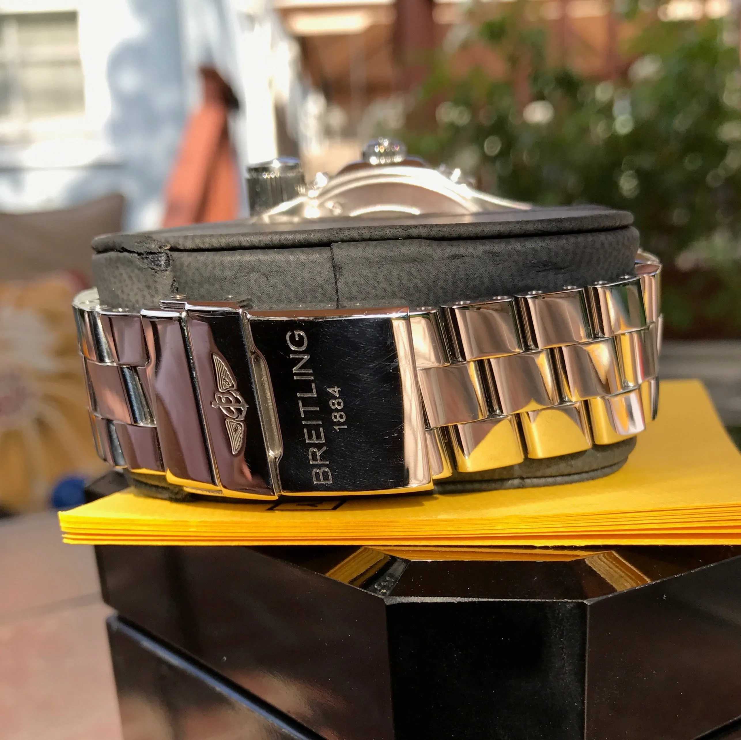 Breitling EMERGENCY MISSION A73322 Stainless Steel Chronograph Aviation Wristwatch Box Papers