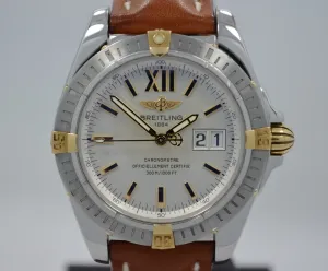Breitling Galactic 41 B49350 Steel 18K Gold Automatic Chronometer Wristwatch