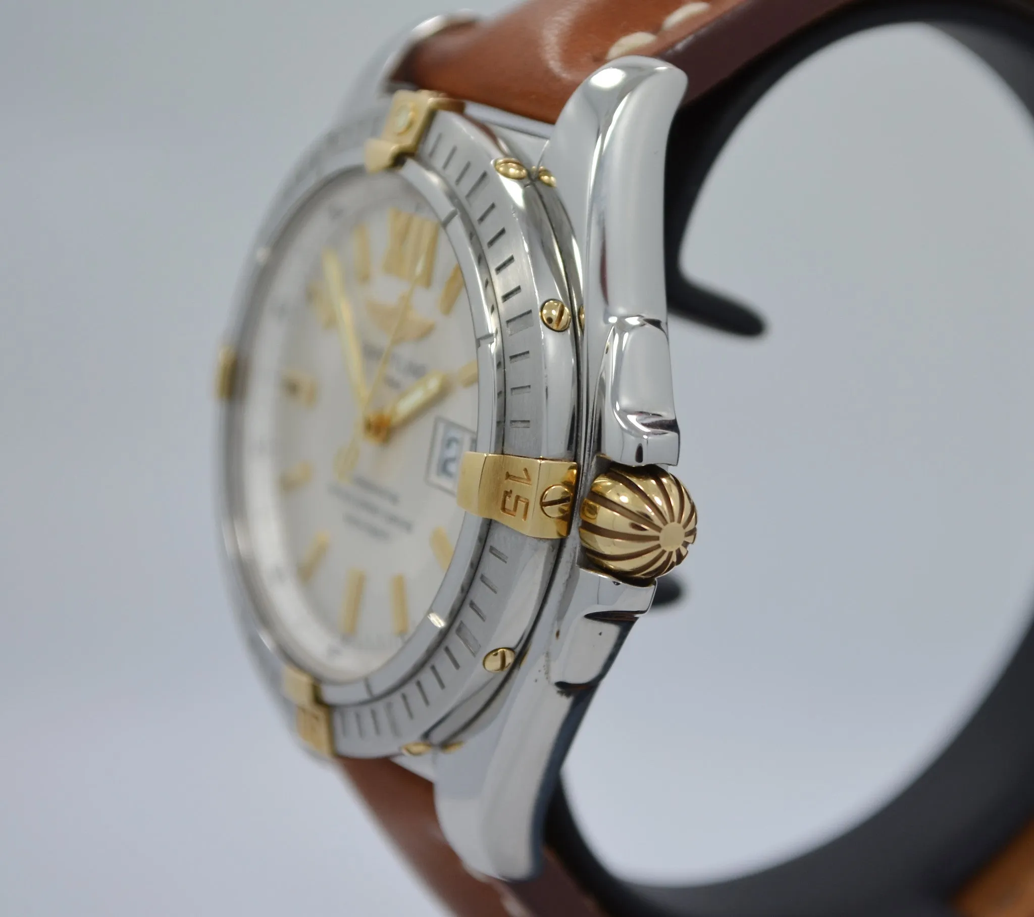 Breitling Galactic 41 B49350 Steel 18K Gold Automatic Chronometer Wristwatch
