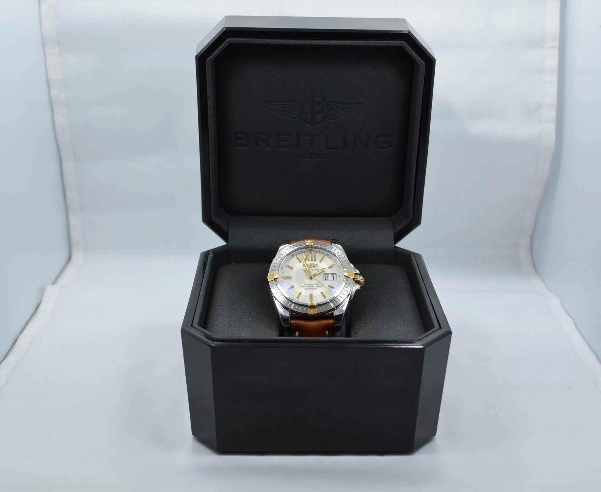 Breitling Galactic 41 B49350 Steel 18K Gold Automatic Chronometer Wristwatch