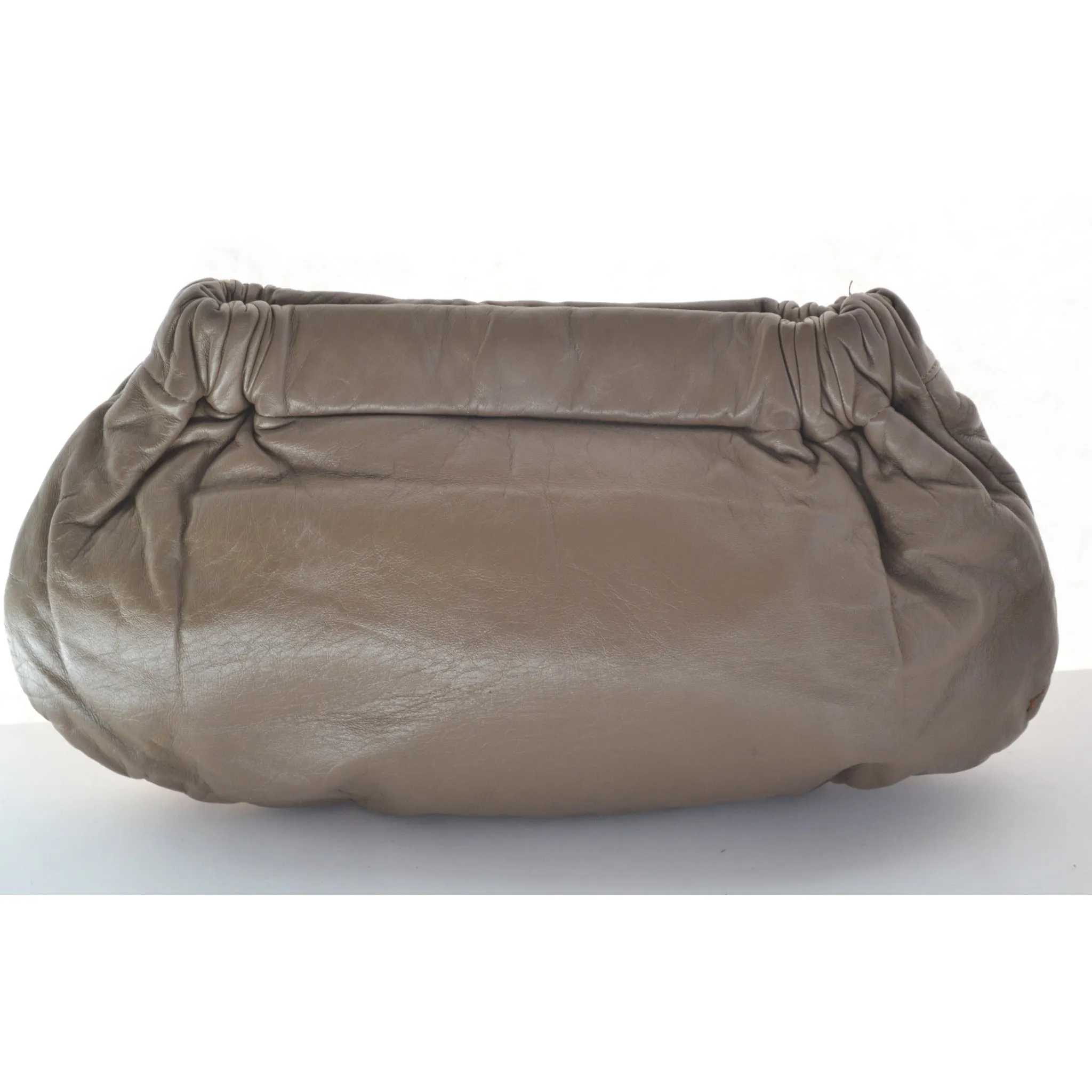 Brown Reptile & Patch Leather Purse By Margolin