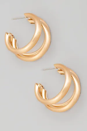 Brushed Layered Hoop