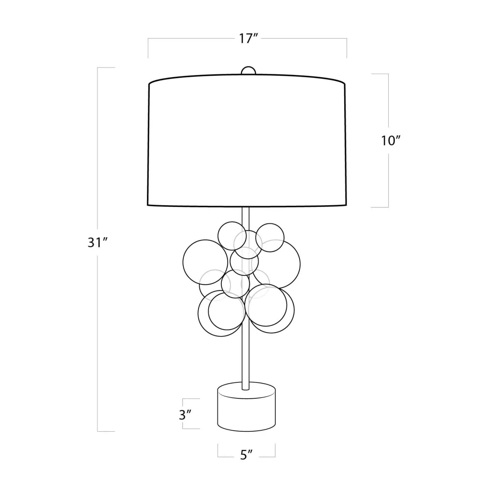 Bubbles Table Lamp (Clear)