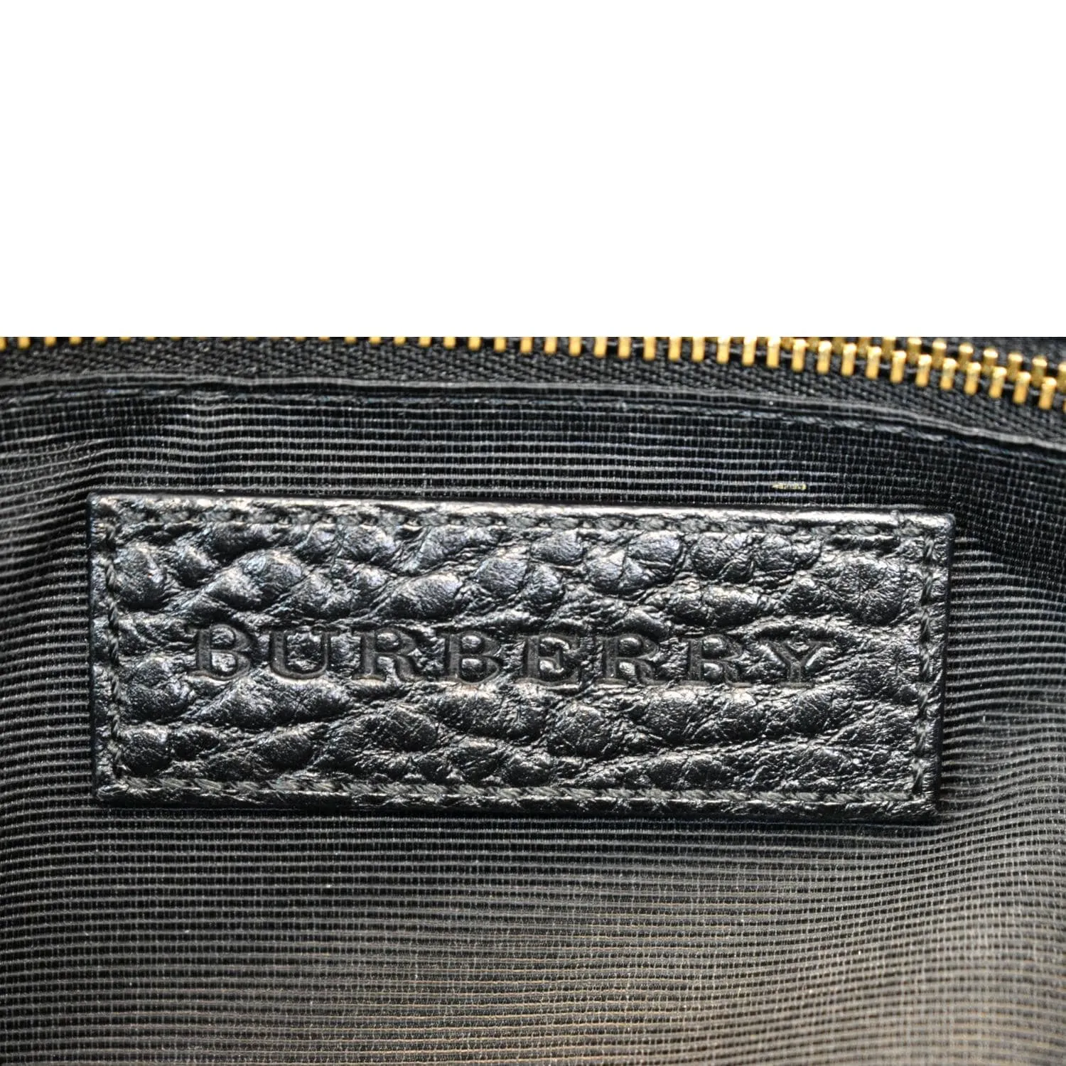 BURBERRY Dewsbury Medium Grain Check Embossed Tote Bag Black