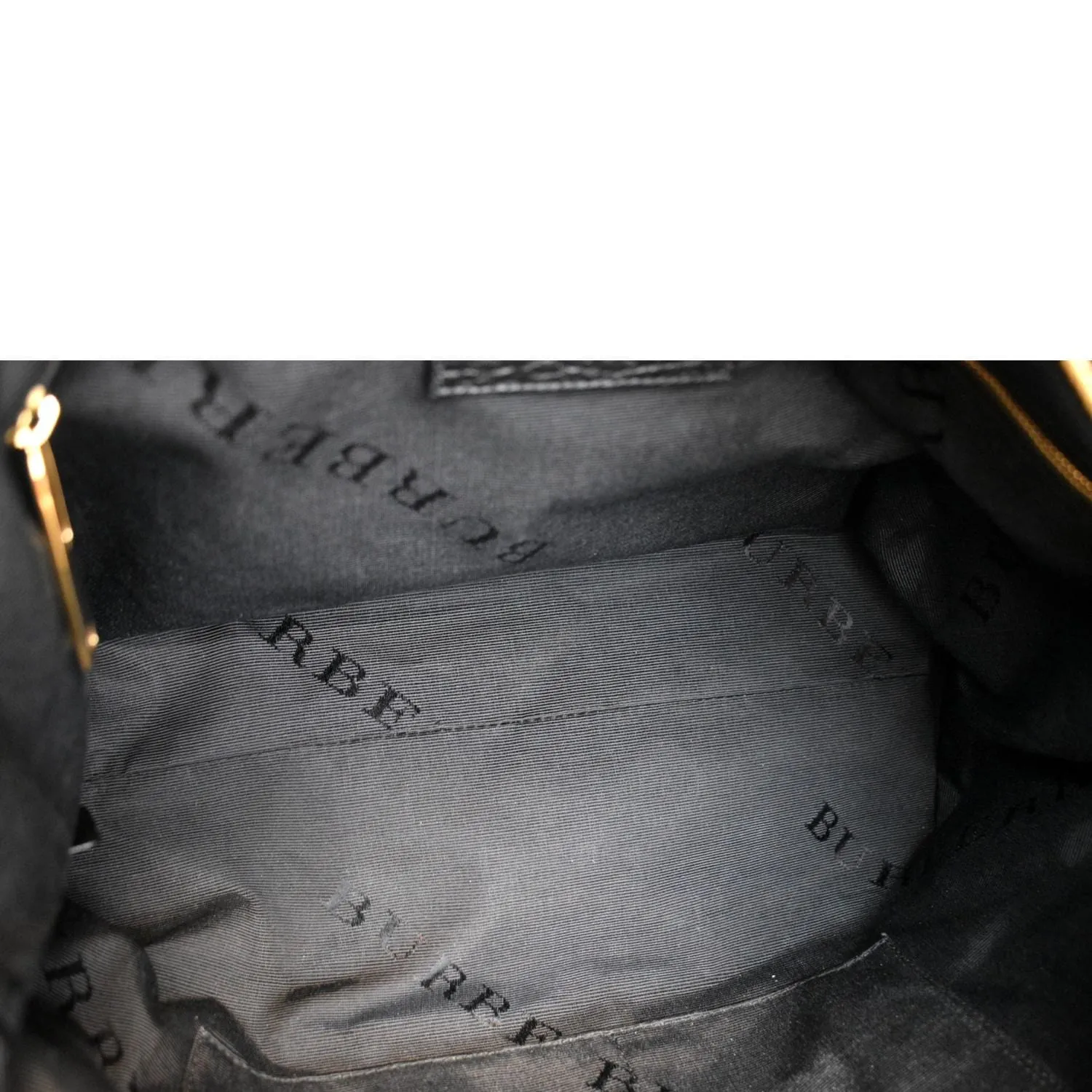 BURBERRY Dewsbury Medium Grain Check Embossed Tote Bag Black